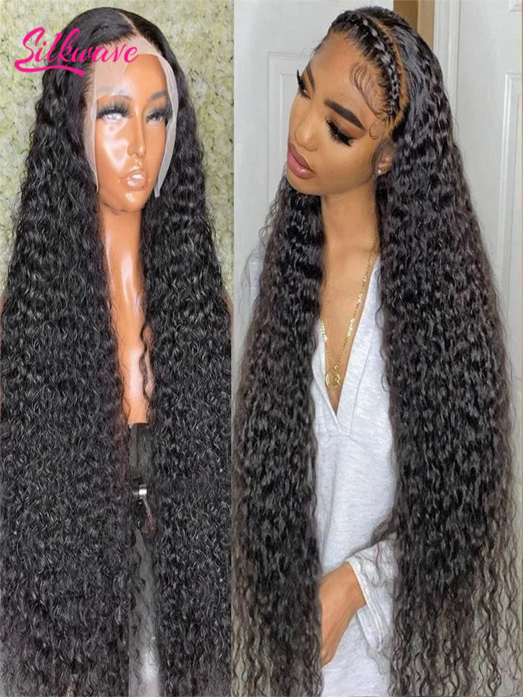 Silkwave 180 Density 30 Inch Curly 13X4 Hd Lace Front Human Hair Wig Brazilian Water Deep Wave 13x6 Lace Frontal Wig For Women