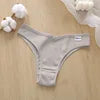 Women's Comfortable Cotton Brazilian Bikini Panties Low-Rise Solid Color Ladies' Underwear Knitted Intimates for Girls