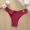 Women's Comfortable Cotton Brazilian Bikini Panties Low-Rise Solid Color Ladies' Underwear Knitted Intimates for Girls