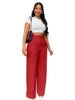 Wholesale High Waist Zipper Side Long Straight Legs Pants