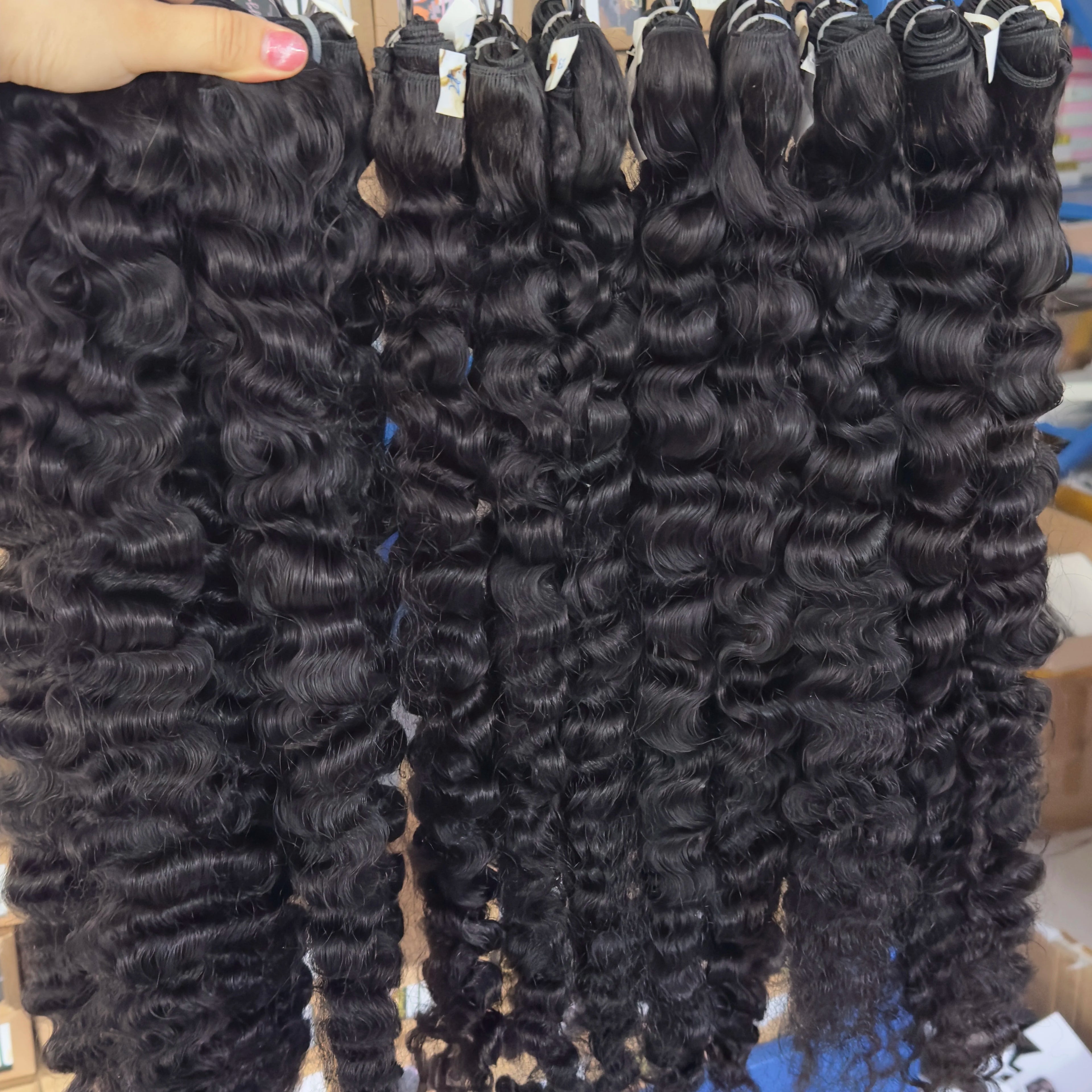 High Quality Burmese Curly 100% Raw Vietnamese Hair Indian Unprocessed Hair Vendors Raw Cambodian Natural Wave Virgin Human Hair