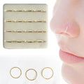 8mm Nose Ring 925 Sterling Silver plain Nose Hoop Piercing 16pcs/pack