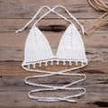 Beach Vacation Hollow Pure Hand-Woven Shell Bikini Swimsuit Tops Women Texture Knit Bikini