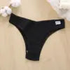 Women's Comfortable Cotton Brazilian Bikini Panties Low-Rise Solid Color Ladies' Underwear Knitted Intimates for Girls