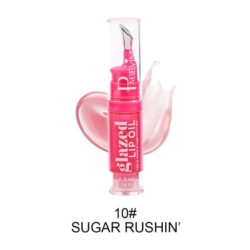 Glazed Lip Oil With Innovative Pump Design Ice Sensation Soft Lasting Glossy Hydrating Lip Gloss Deeply Moisturizing Lip Balm