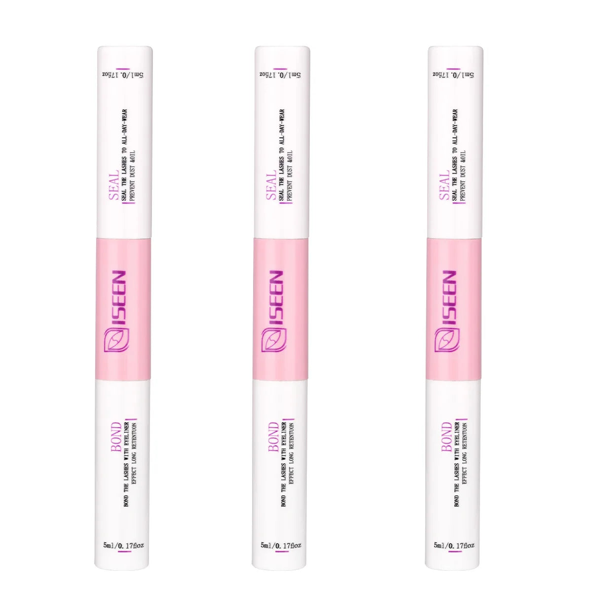 Lash Bond and Seal Waterproof 2 in 1 Eyelash Glue for Eyelash Clusters Adhesive Black Long-Lasting (5ml+5ml)