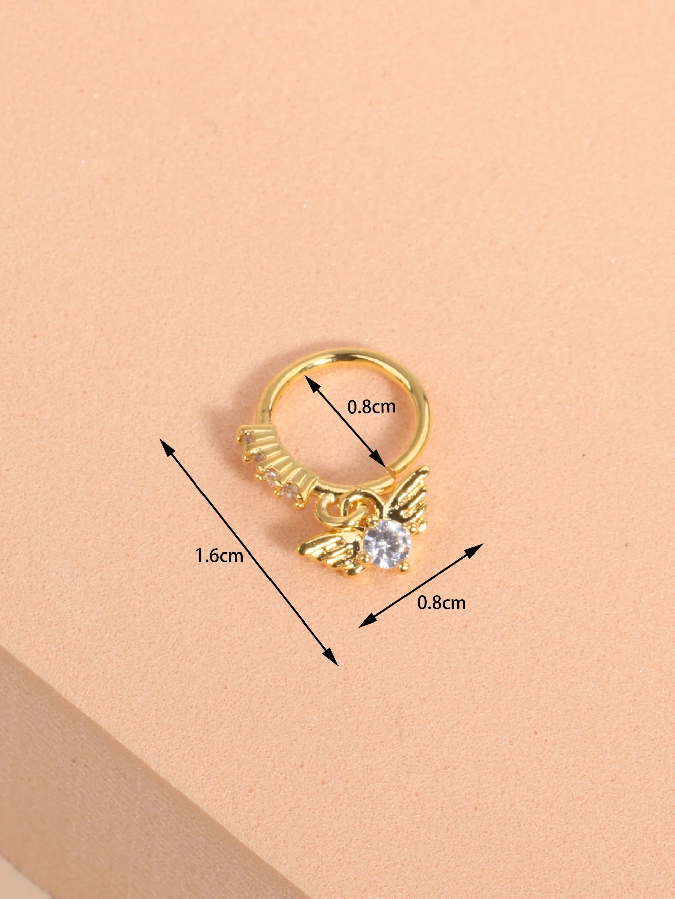 Nose Rings Hoop for Women Men Body Piercing Jewelry Cartilage Earring Nose Dangling CZ Cross Crown Starfish Dangle Nose Ring