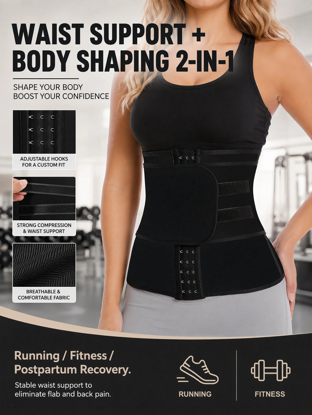 Women Waist Trainer Belly Slimming Sheath Sauna Body Shaper Reducing Shapewear Corset Tummy Sweat Workout Fat Burn Trimmer Belt