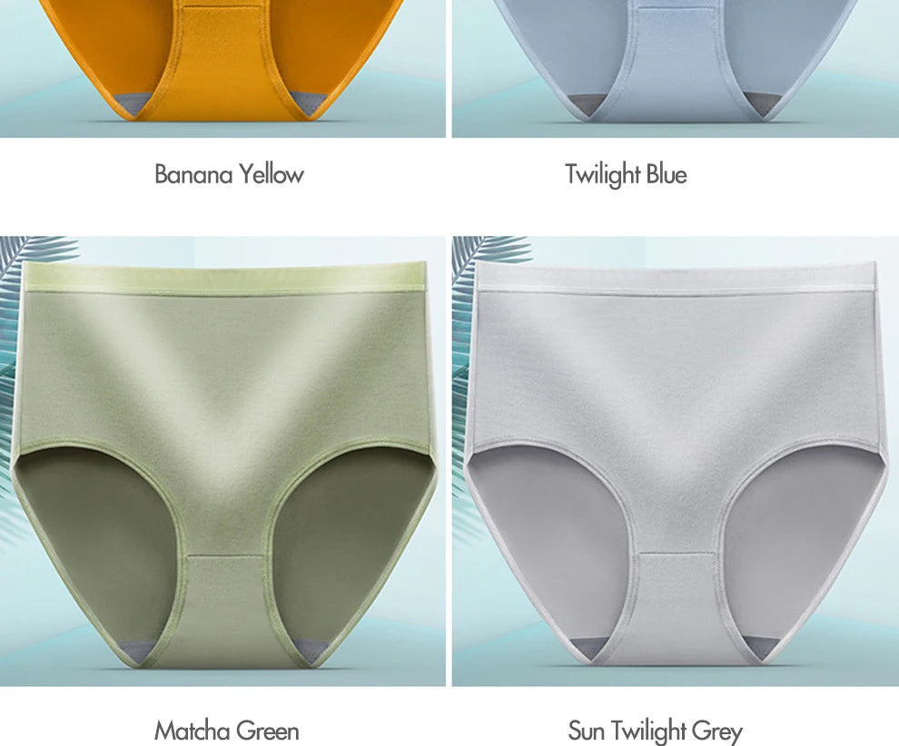 6pcs Women Hip Lift Panties Lady Large Size High Waist Underwear Fashion Girls Briefs Breathable Panty Plus Size Female Lingerie