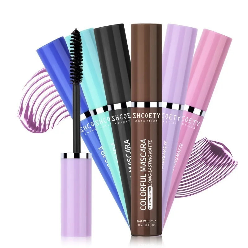 Color Mascara, Waterproof and Non-smudged, Slender and Thick Curly, Christmas Stage Hot Makeup, Eye Cosmetics