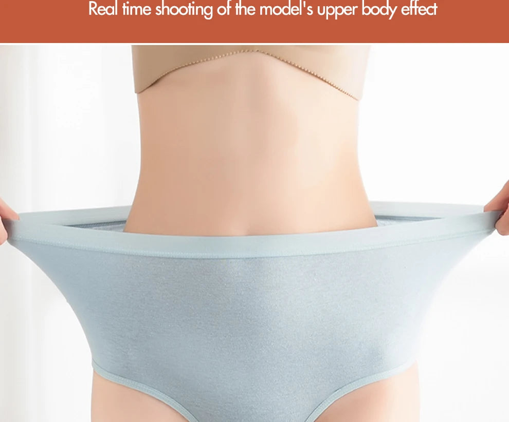 6pcs Women Hip Lift Panties Lady Large Size High Waist Underwear Fashion Girls Briefs Breathable Panty Plus Size Female Lingerie