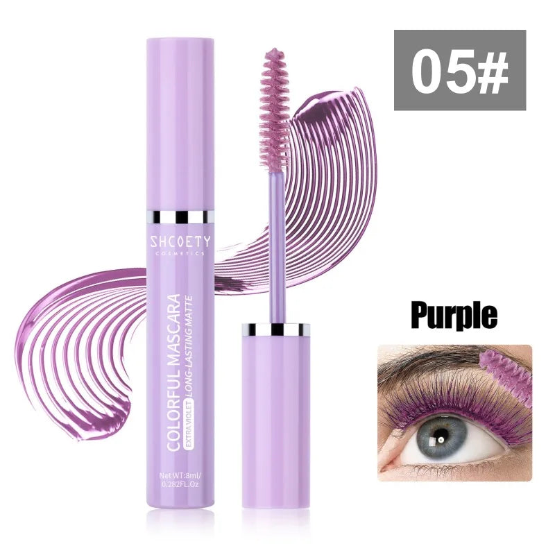 Color Mascara, Waterproof and Non-smudged, Slender and Thick Curly, Christmas Stage Hot Makeup, Eye Cosmetics