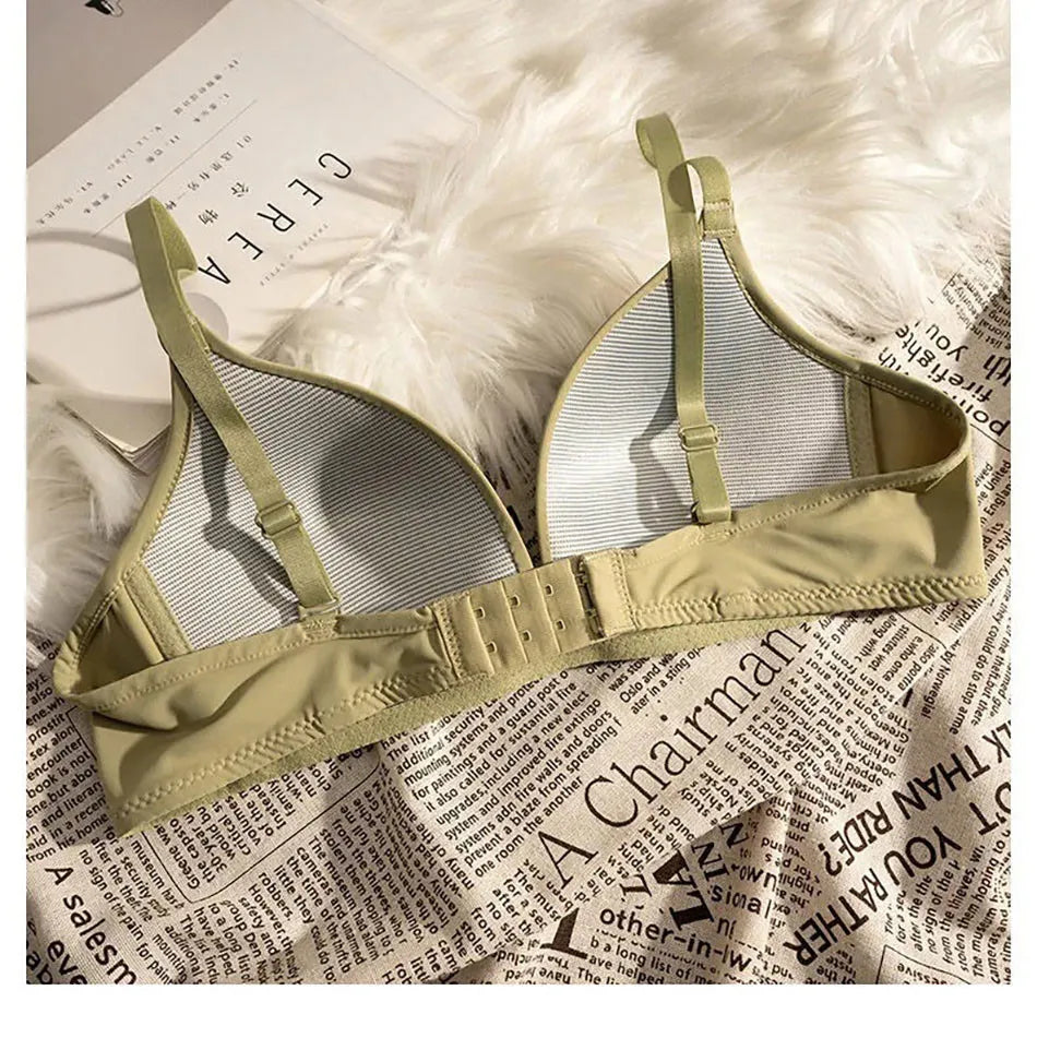 Child Development Period Bra Girls Solid Color Adjustable and Non Removable  Without Steel Ring Bra Girls Bra