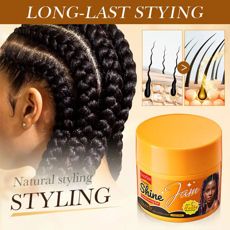 113g Hair Braiding Gel Styling Control Smooth Long Lasting Styling Braiding Gel Frizz Edges Hair Gel