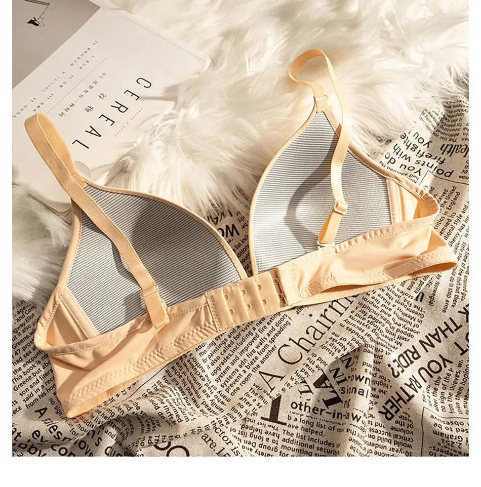 Child Development Period Bra Girls Solid Color Adjustable and Non Removable  Without Steel Ring Bra Girls Bra