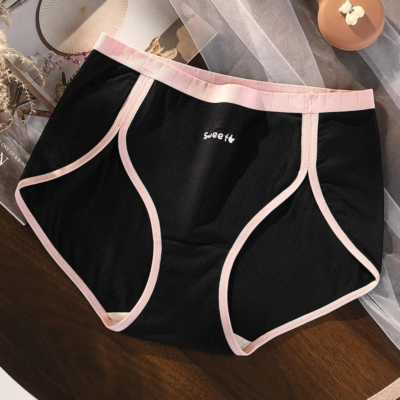 Panties For Women Cotton High Waist Summer Breathable Ladies Big Size Underwear Sweet Letters Female Underpants Sexy Lingerie