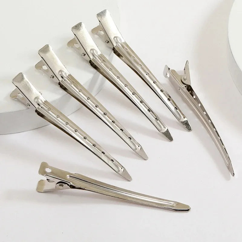 Hair Salon Hair Clips Metal Duckbill Crocodile Curling Hair Styling Clips Barber Shop Hair Positioning Clips Women Hair Clips