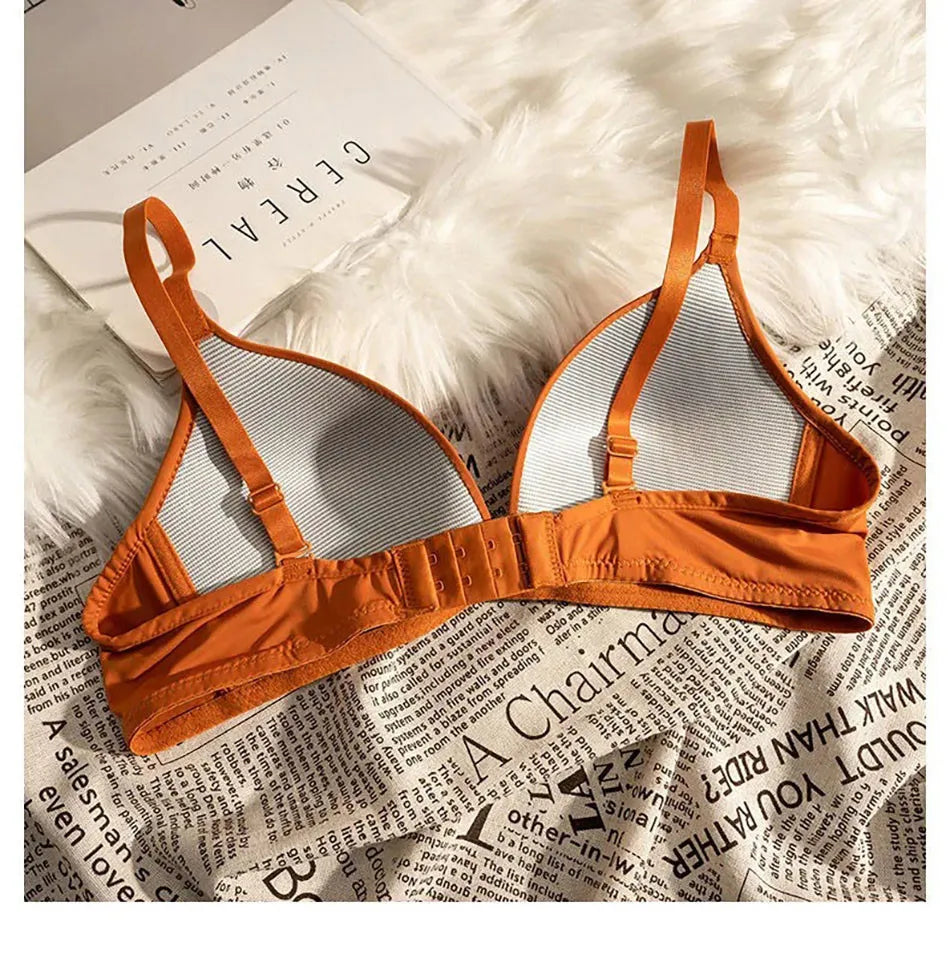 Child Development Period Bra Girls Solid Color Adjustable and Non Removable  Without Steel Ring Bra Girls Bra