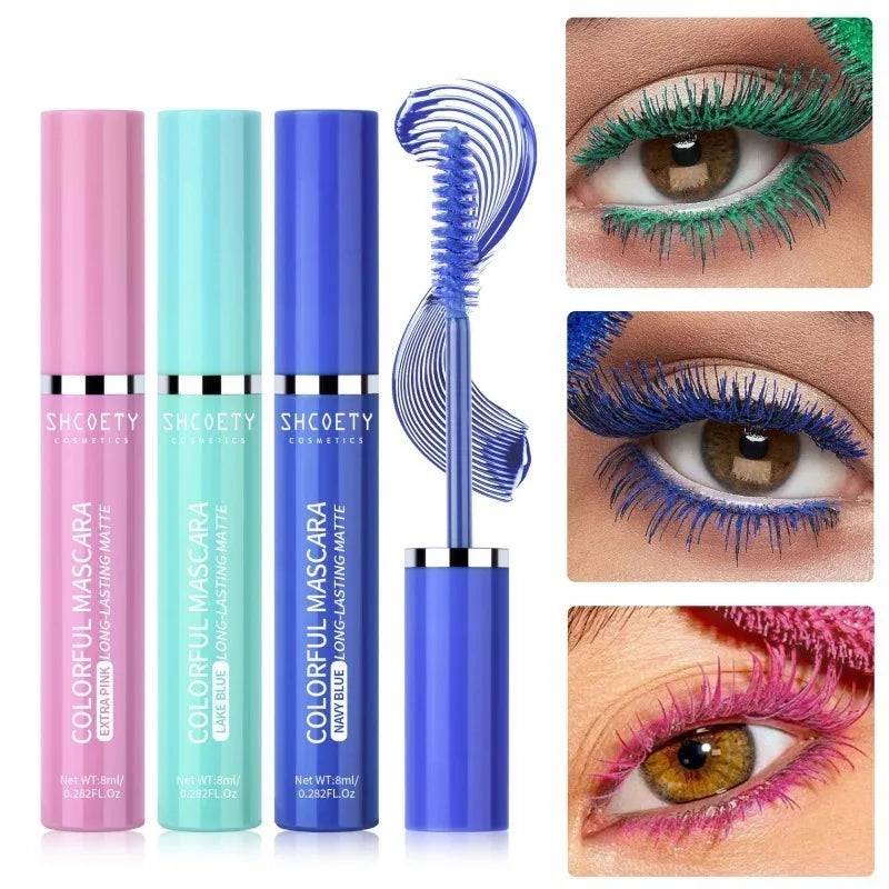Color Mascara, Waterproof and Non-smudged, Slender and Thick Curly, Christmas Stage Hot Makeup, Eye Cosmetics