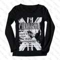 Y2k Top for Women Clothing Female Baby Tees Y2k Tops Emo Anime Girl Graphic T Shirts Women's Cropped Goth Long Sleeve Kawaii