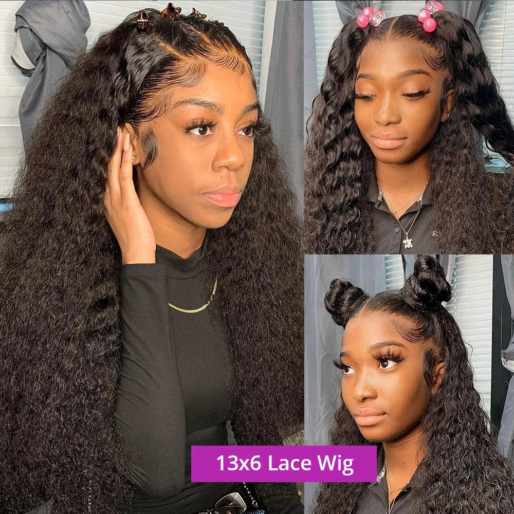Silkwave 180 Density 30 Inch Curly 13X4 Hd Lace Front Human Hair Wig Brazilian Water Deep Wave 13x6 Lace Frontal Wig For Women