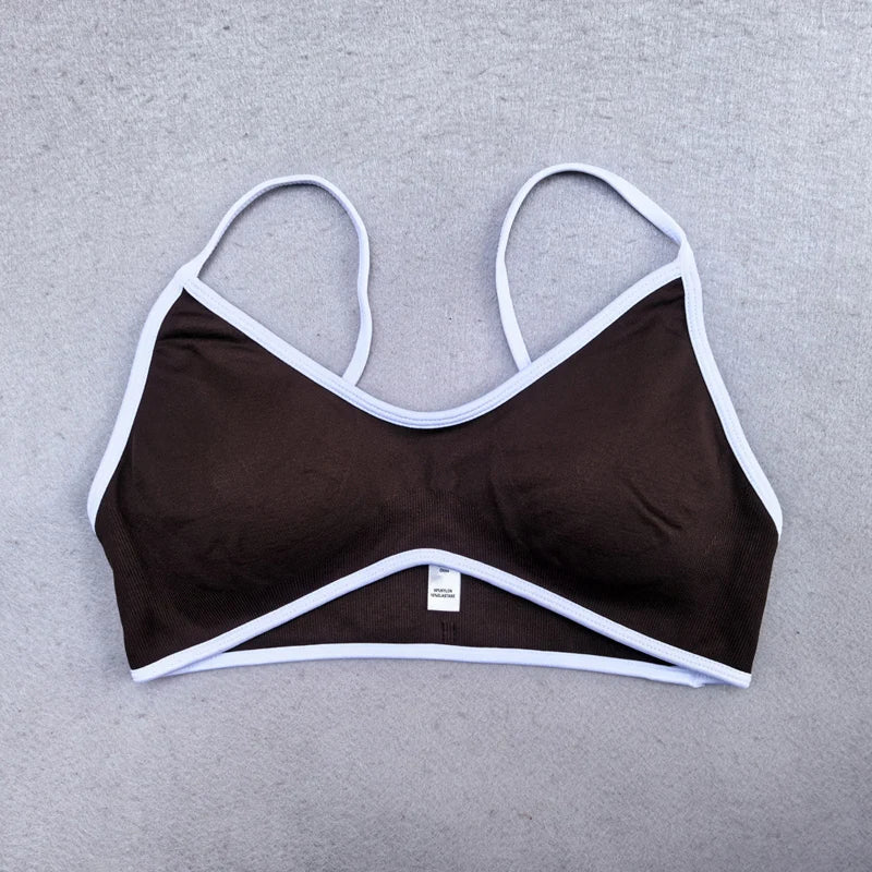 Fitness Legging Set Seamless Yoga Set Women Sportswear Scrunch Bum Gym Leggings Strappy Sports Bra 2 Piece Workout Clothes
