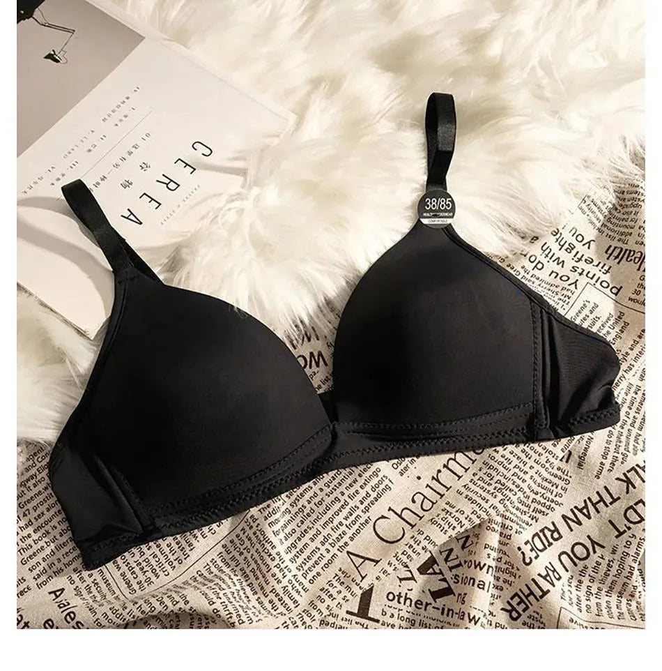Child Development Period Bra Girls Solid Color Adjustable and Non Removable  Without Steel Ring Bra Girls Bra