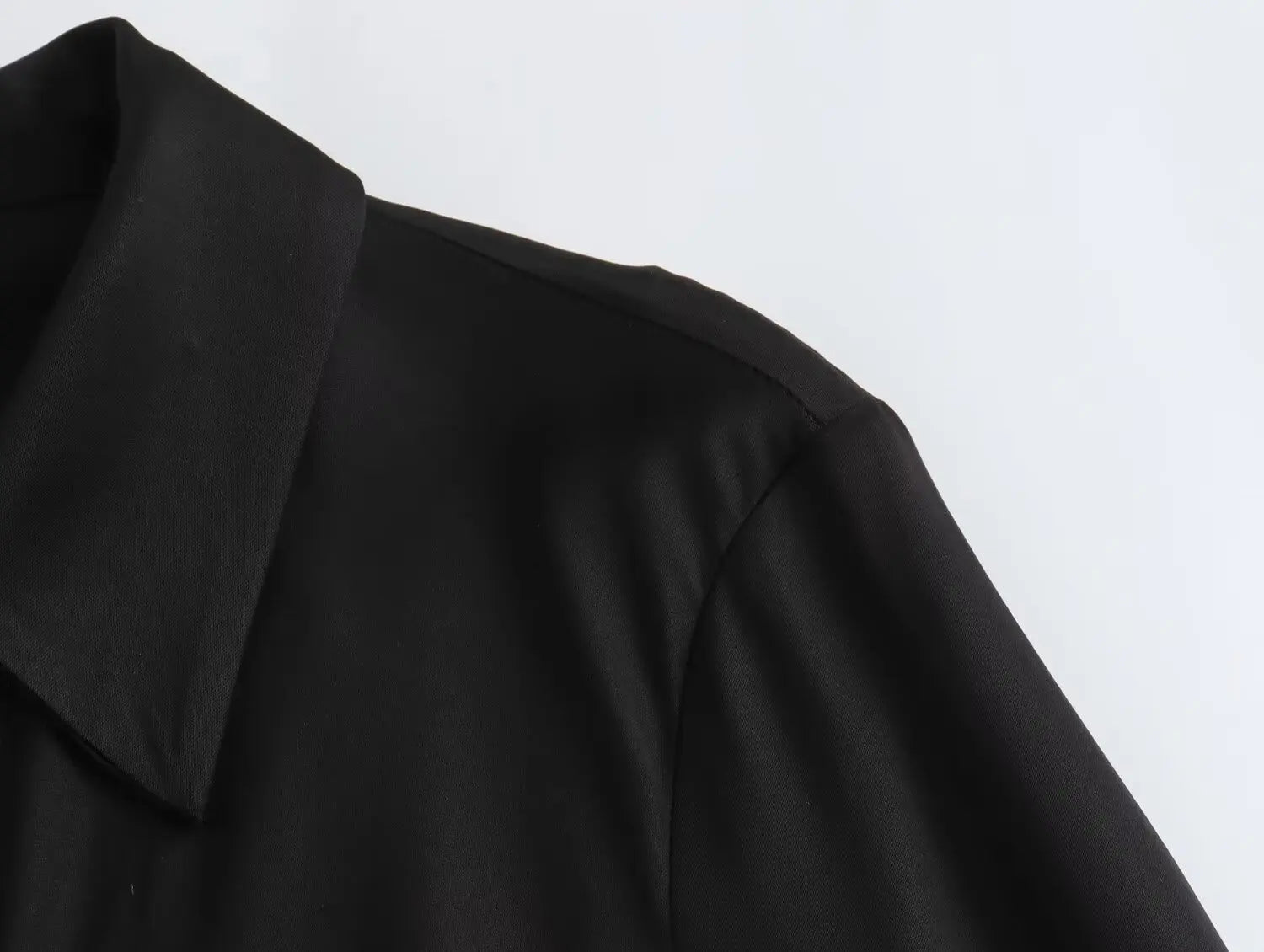 KONDALA Sexy Black Satin Bow Tie Shirts Women Long Sleeve V Neck Slim Blouses Fashion 2025 Autumn Elegant Silky Tops