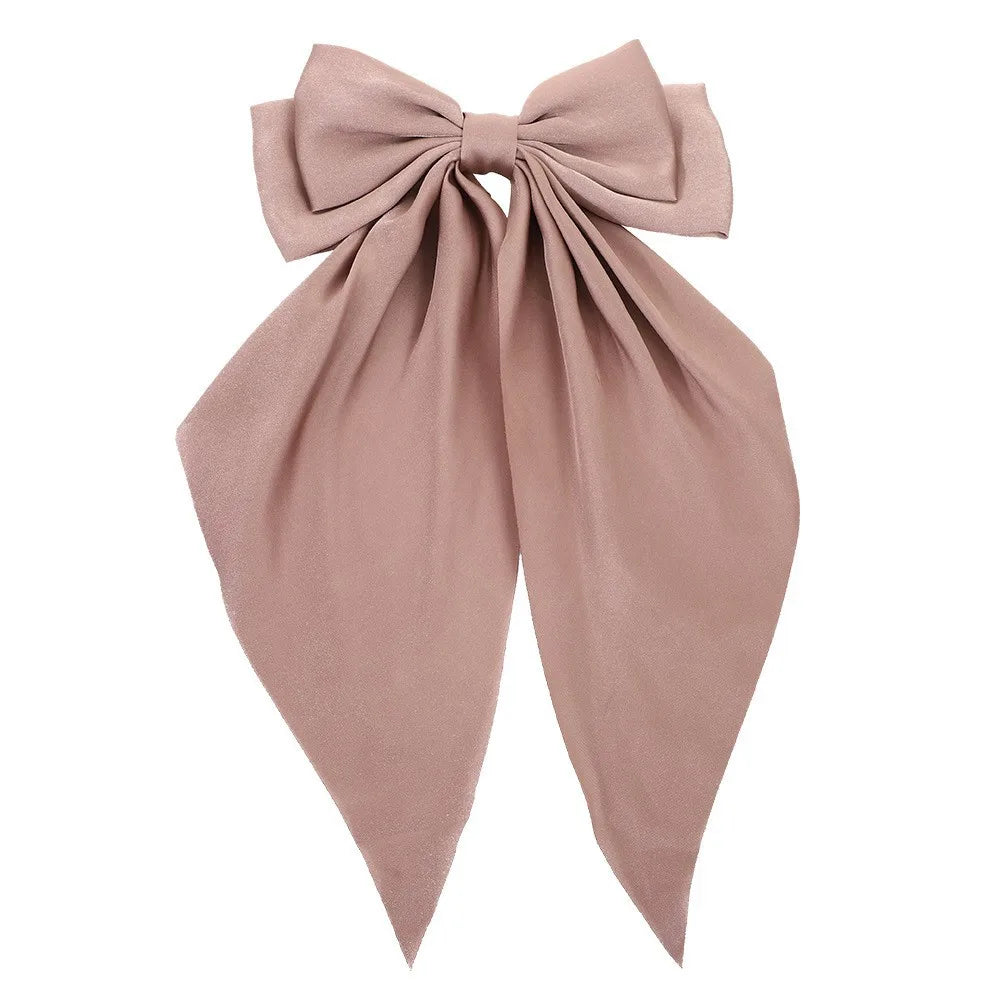 Hair Bows for Women, Big Bow Hair Clips for Girls, Silky Satin Hair Bows Clips Oversized Long Tail, Large Hair Barrettes Cute Ae