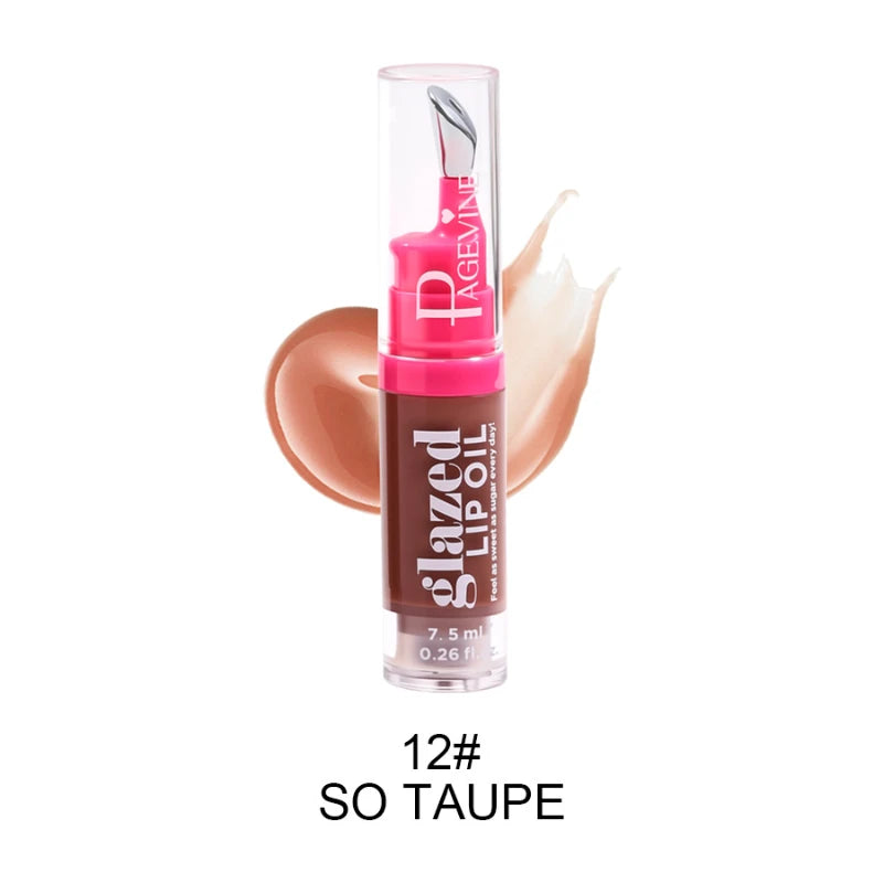 Glazed Lip Oil With Innovative Pump Design Ice Sensation Soft Lasting Glossy Hydrating Lip Gloss Deeply Moisturizing Lip Balm