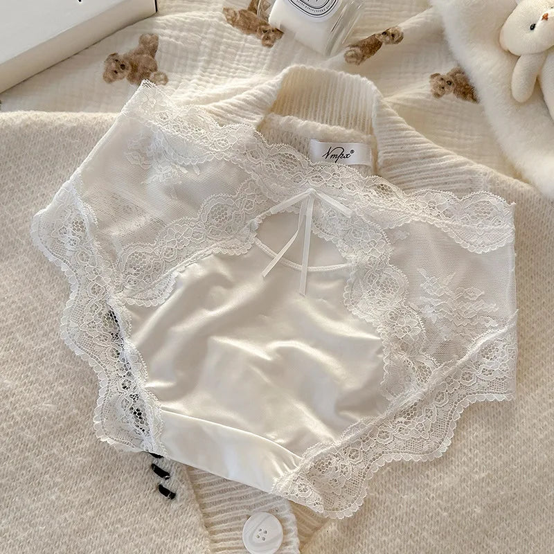 Panties Women‘s Underwear Sexy Lace Panties Thongs Sexy Brazilian Pants Silk Breathable Girls Underwear Plus Size Lingerie