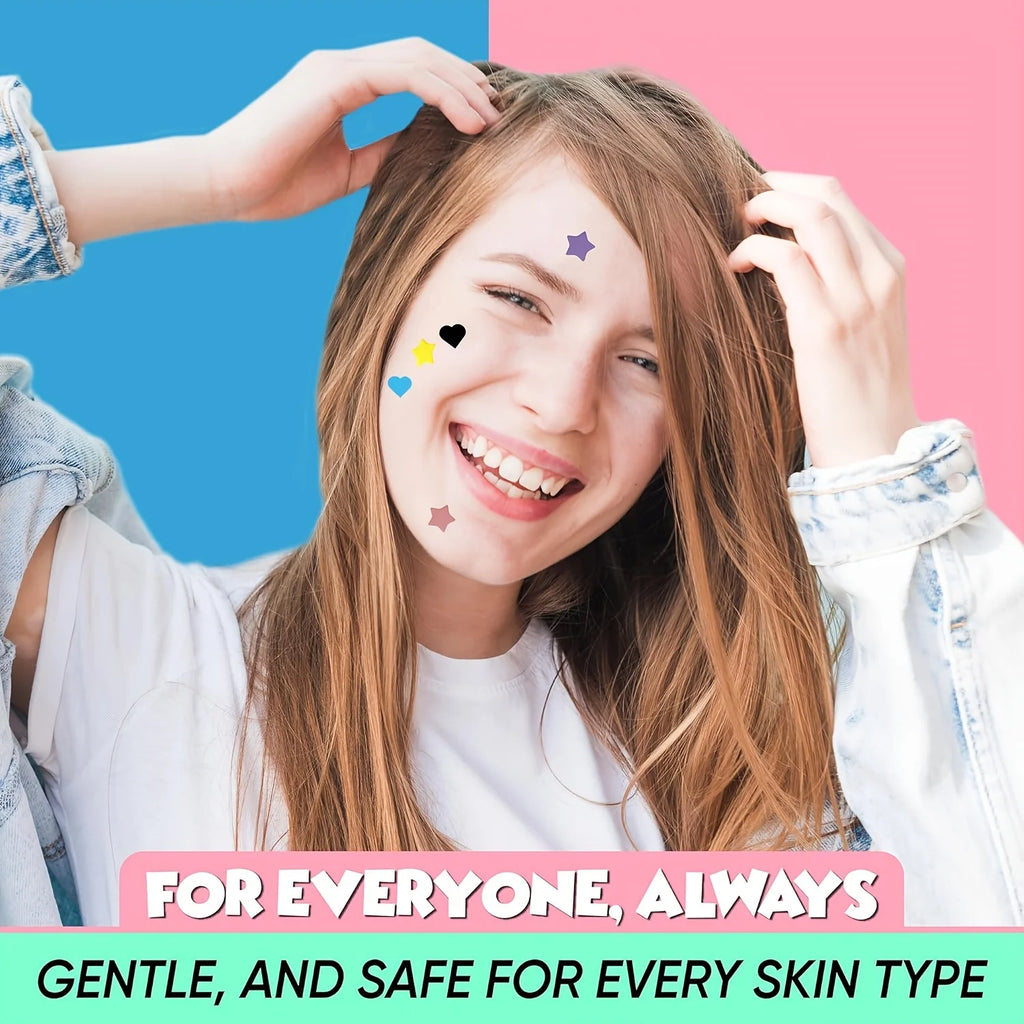 432 Colorful PE Pimple Patches Cute Star Shaped Pimple Cover Sticker Invisible Pimple Cover Removal Pimple Patch