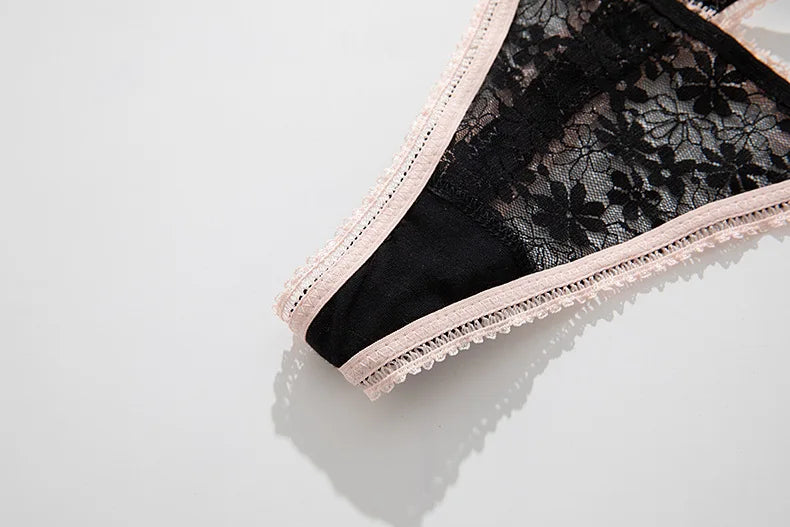 Women Panties Трусы Женские Sexy Lace Bow Female Underwear Women Low Waist Transparent Breathable Thongs Lingerie Стринги