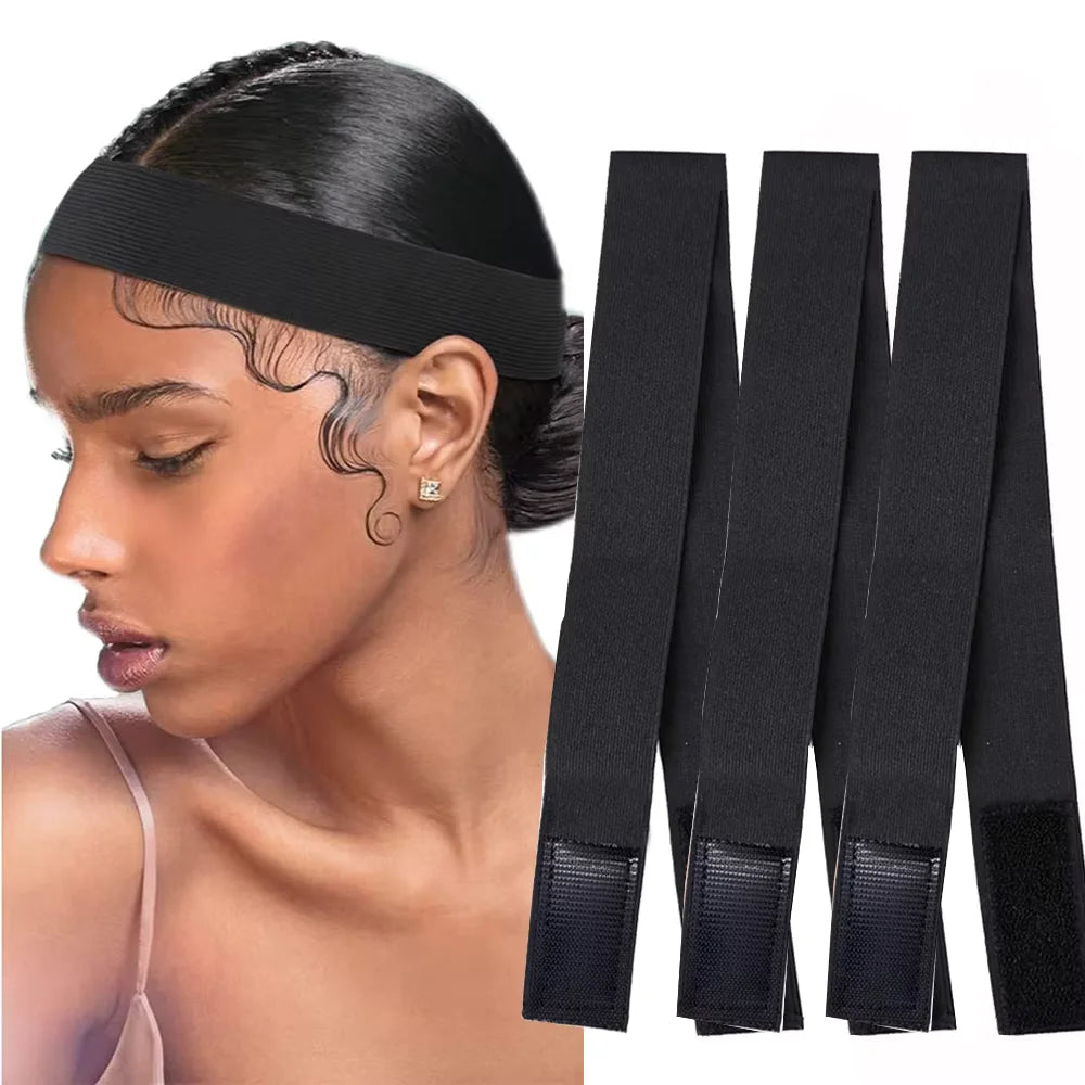 2/3/5pcs Elastic Bands for Wig, Adjustable Lace Front Wig Edge Melting Bands for Women, No Slip Magic Buckle Melting Multicolor