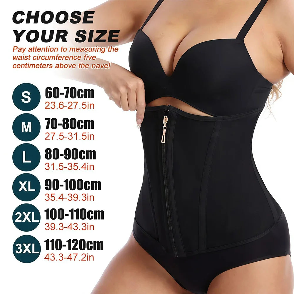 Waist Trainer for Women Tummy Control Workout Waist Cincher Corset Shapewear Postpartum Body Shaper with Zipper Hook
