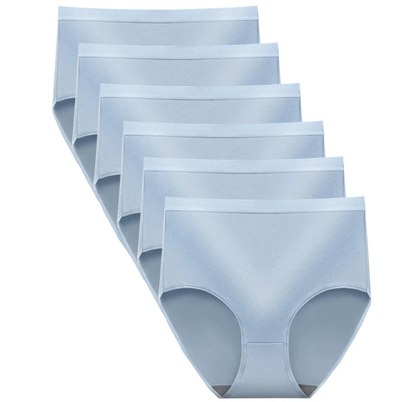6pcs Women Hip Lift Panties Lady Large Size High Waist Underwear Fashion Girls Briefs Breathable Panty Plus Size Female Lingerie