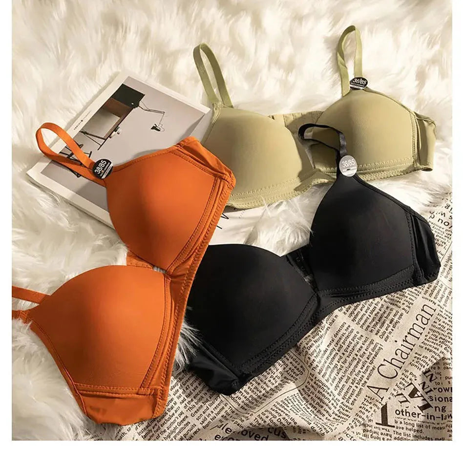Child Development Period Bra Girls Solid Color Adjustable and Non Removable  Without Steel Ring Bra Girls Bra