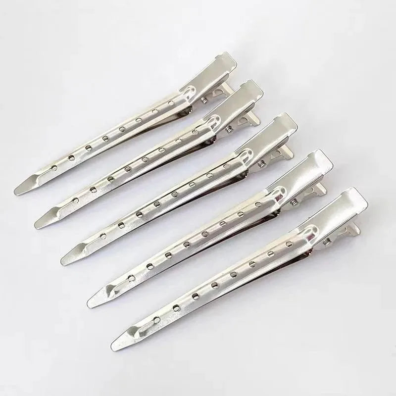 Hair Salon Hair Clips Metal Duckbill Crocodile Curling Hair Styling Clips Barber Shop Hair Positioning Clips Women Hair Clips