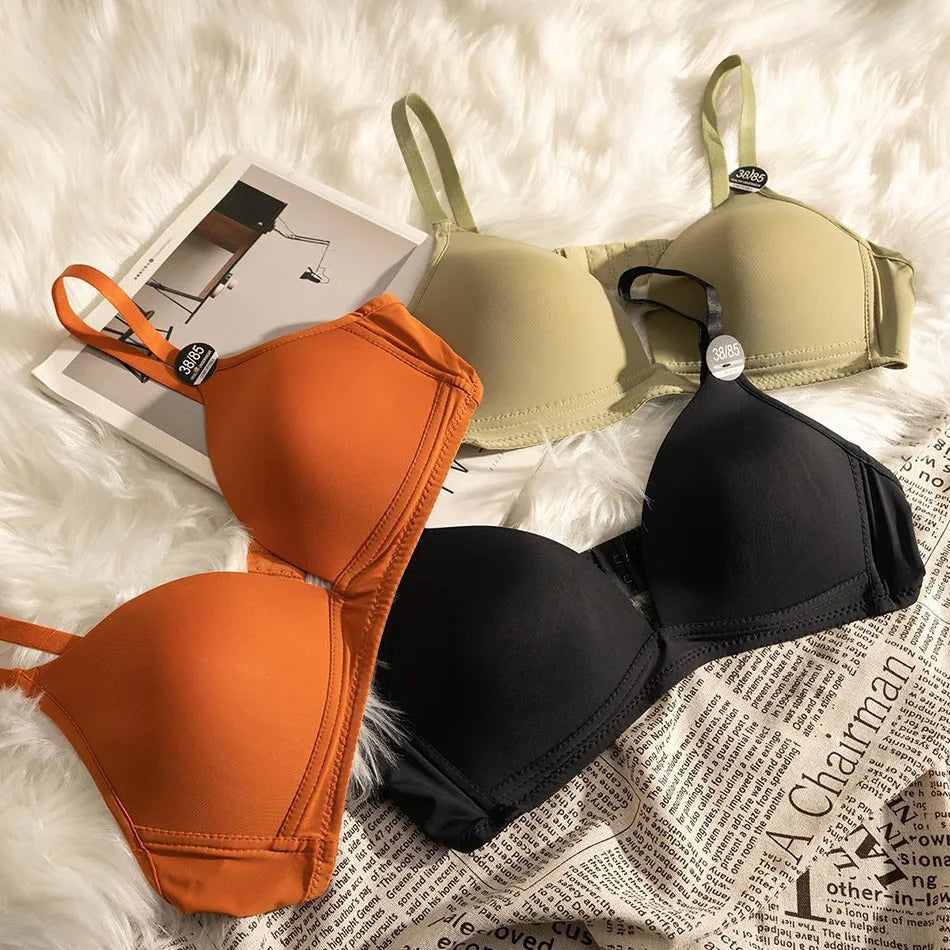 Child Development Period Bra Girls Solid Color Adjustable and Non Removable  Without Steel Ring Bra Girls Bra