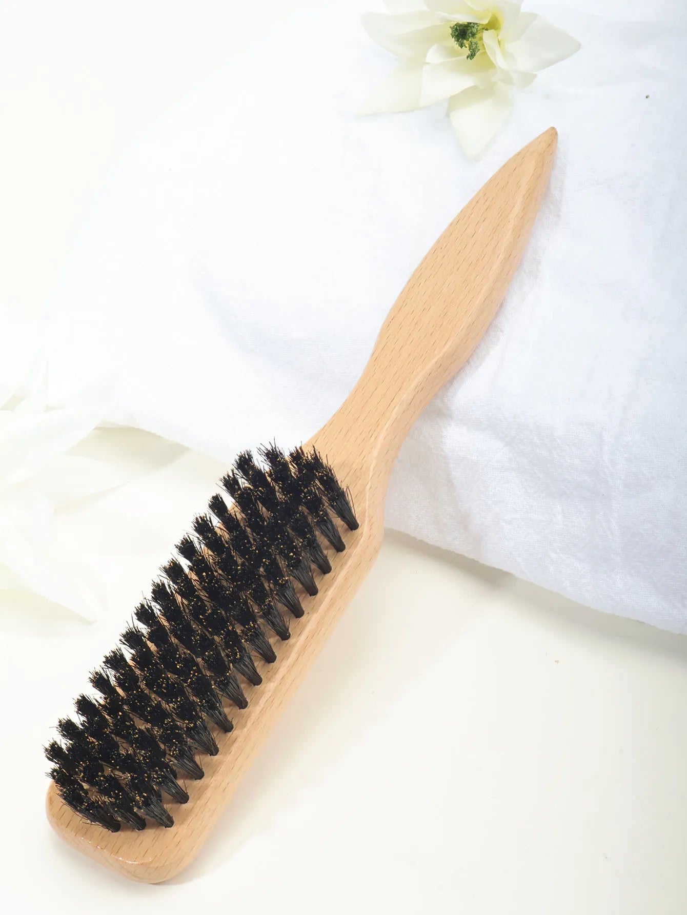 Boar Bristle Hair Brush (Unisex) - Fragrance-Free Professional Barber Styling Bristle Brush, Suitable for Thick/Fine Hair