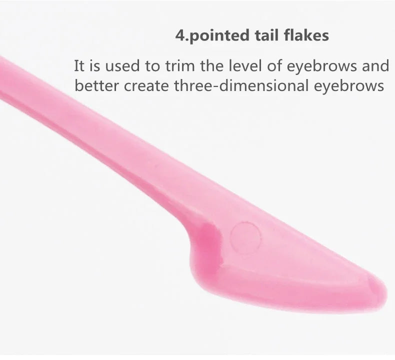 Three-headed Eyebrow Brush Shredded Hair Brush Comb Hair Dye Brushes Hair Care Hair Edge Control Hairdressing Gel Brush Styling