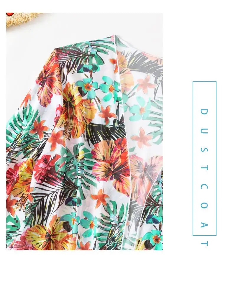 Split Three Piece Floral Printed Swimsuit Women Bikini Set Wireless Bra with Pad Sport Top Long sleeve Blouse Swimwear Plus Size