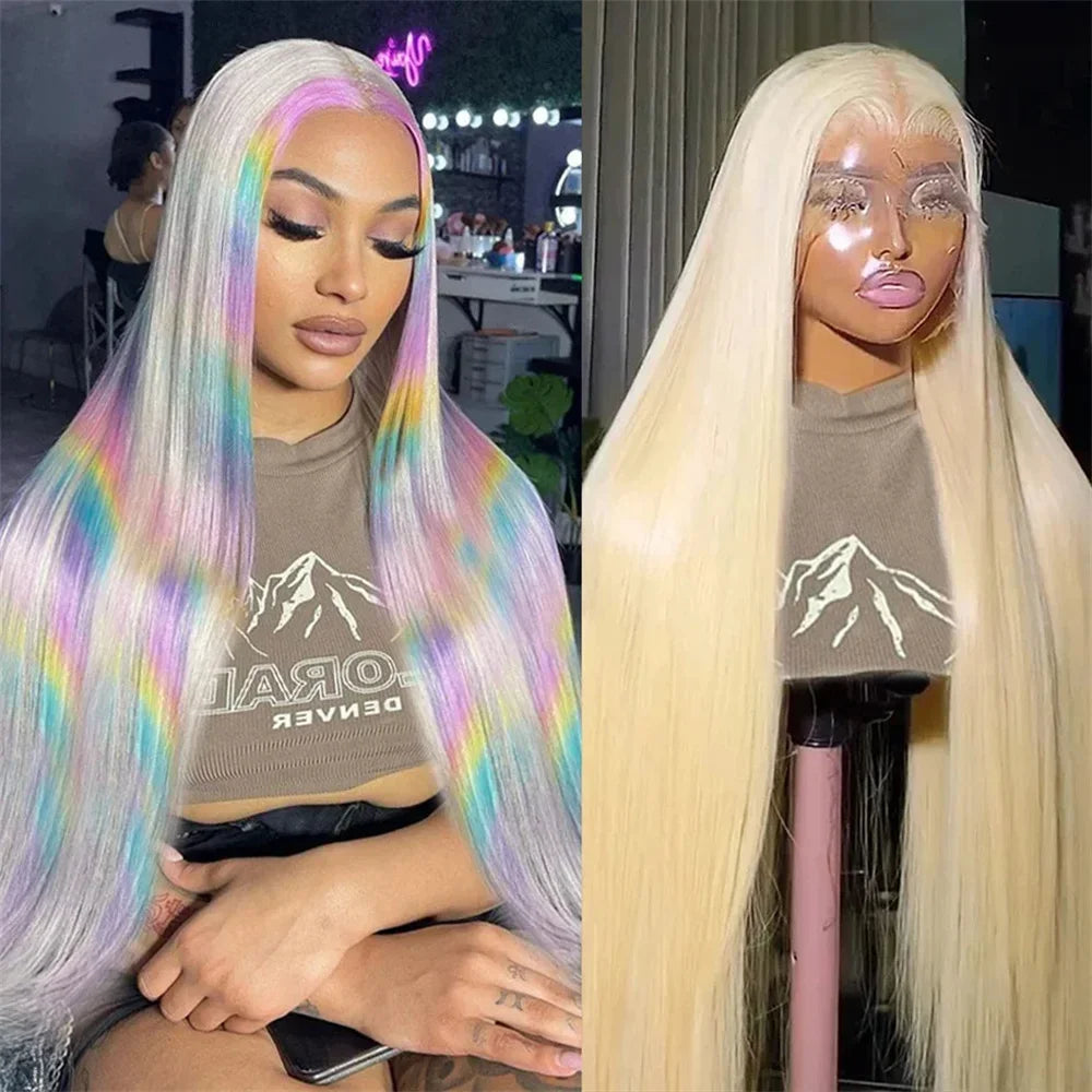 220 Density 30 Inch Straight Blonde 613 Hd Lace Frontal Wig 13x6 Brazilian Colored For Women 13x4 Lace Front Wig Human Hair Wigs