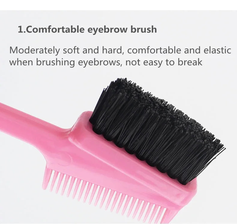 Three-headed Eyebrow Brush Shredded Hair Brush Comb Hair Dye Brushes Hair Care Hair Edge Control Hairdressing Gel Brush Styling