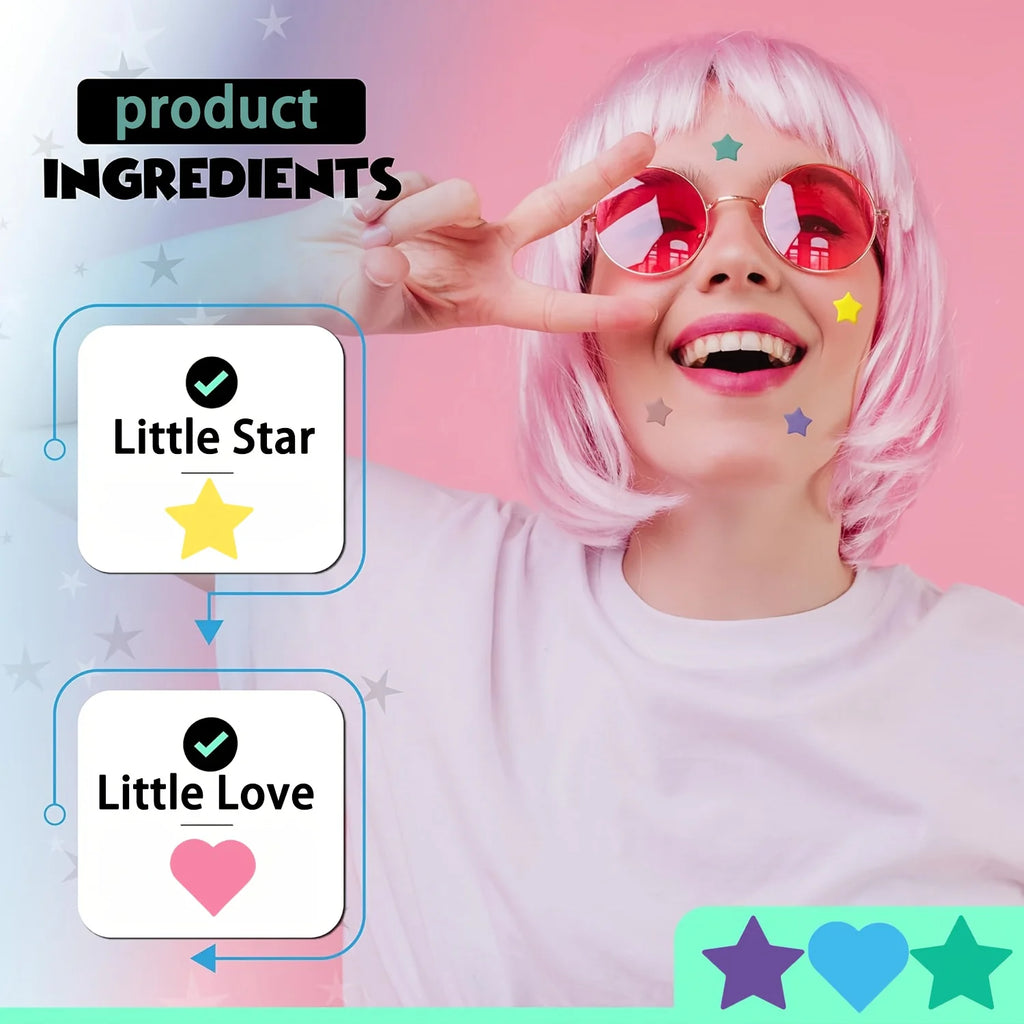 432 Colorful PE Pimple Patches Cute Star Shaped Pimple Cover Sticker Invisible Pimple Cover Removal Pimple Patch