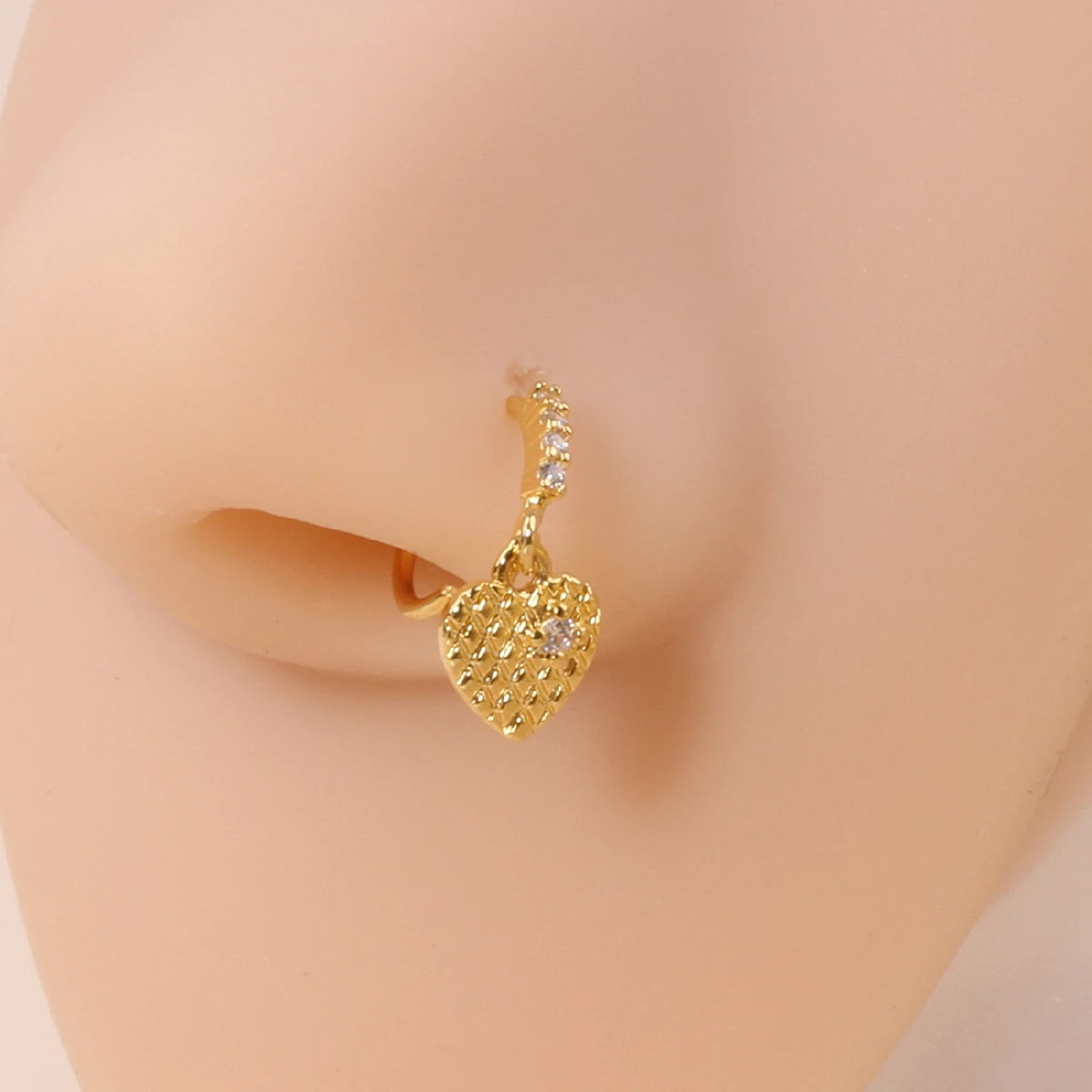 Nose Rings Hoop for Women Men Body Piercing Jewelry Cartilage Earring Nose Dangling CZ Cross Crown Starfish Dangle Nose Ring