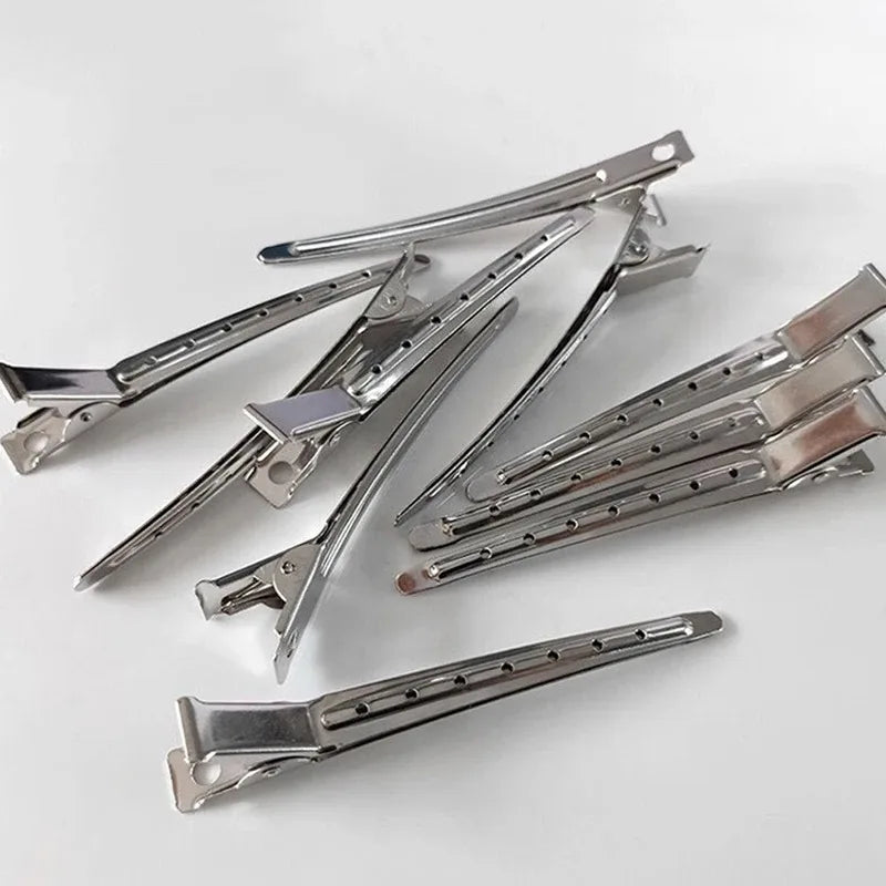 Hair Salon Hair Clips Metal Duckbill Crocodile Curling Hair Styling Clips Barber Shop Hair Positioning Clips Women Hair Clips