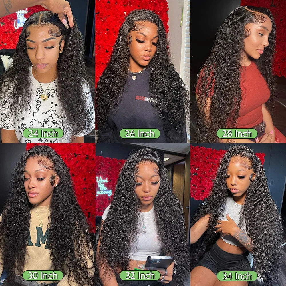 Silkwave 180 Density 30 Inch Curly 13X4 Hd Lace Front Human Hair Wig Brazilian Water Deep Wave 13x6 Lace Frontal Wig For Women