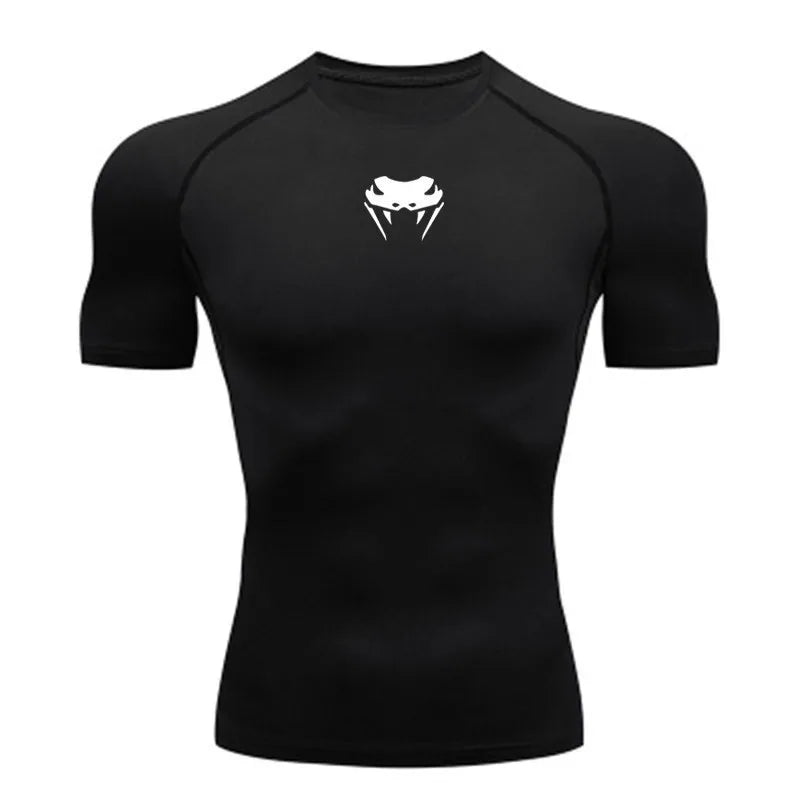 Men's fitness clothes, short sleeves, tight fitting T-shirts, quick drying sportswear, training clothes