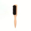 1pcs hair brush, natural beech wood handle, hair design tool, rear comb hair brush, used for edge and back combing and styling